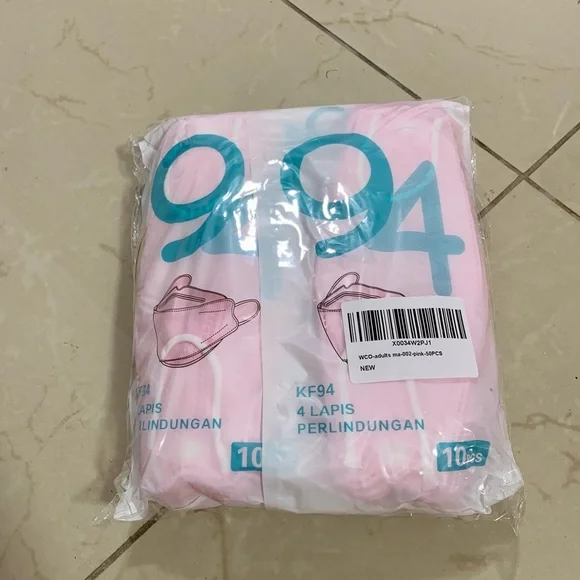 UNSEX KF94 Mask, Disposable Face Masks for Adults, Pink Face Masks 50 PCS - Picture 8 of 8